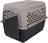 🐾 petmate vari kennel heavy-duty dog travel crate: no-tool assembly, 36" long, 50-70 lb, taupe/black - premium pet travel solution! логотип