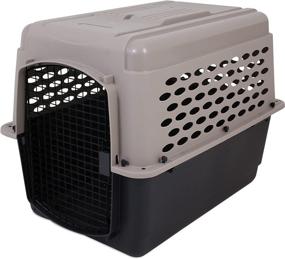 img 2 attached to 🐾 Petmate Vari Kennel Heavy-Duty Dog Travel Crate: No-Tool Assembly, 36" Long, 50-70 lb, Taupe/Black - Premium Pet Travel Solution!