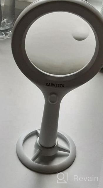 img 1 attached to KAIWEETS Handheld Magnifying Glass With 16 LED Lights And Stand, Weighing Only 145G, Rechargeable With 3 Brightness Modes For Close Work, Reading, Inspection, Coins, Jewelry, And Exploring review by Shah Jones