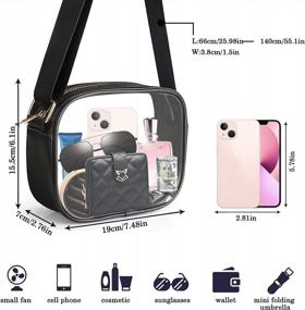 img 3 attached to Concert-Approved Clear Crossbody Bag: Stylish & Secure Stadium Purse for Sports Events & Festivals