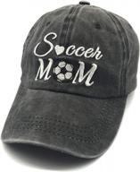 waldeal women's embroidered soccer mom hat - adjustable washed baseball cap for sports enthusiasts logo