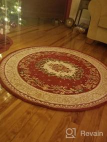 img 7 attached to Enhance Your Décor With HiiARug Round Medallion Oriental Floral Rug - Perfect For Christmas Décor & Everyday Use In Living/Dining/Bedroom Room - Machine Washable Rug!