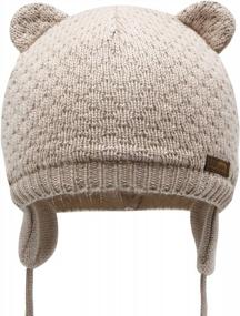 img 3 attached to Warm And Comfortable Cable Knit Beanie For Toddler Girls - Duoyeree Kids Baby Hat For Fall And Winter
