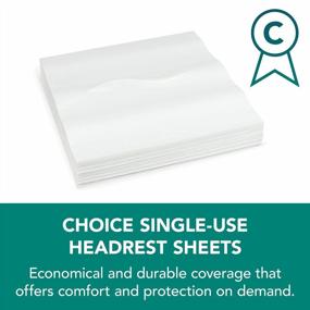 img 1 attached to TIDI Choice Disposable Headrest Sheets With Nose Slit, 12" X 12", White, Pack Of 1000 - Barrier Protection, Comfortable Smooth Finish - Essential Medical Supplies (980881)