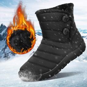 img 2 attached to Women'S Winter Snow Boots Slip On Waterproof Outdoor Sneakers With Side Zipper, Fur Lining For Warmth And Comfort