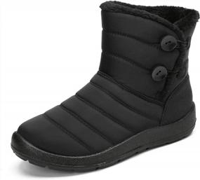 img 4 attached to Women'S Winter Snow Boots Slip On Waterproof Outdoor Sneakers With Side Zipper, Fur Lining For Warmth And Comfort