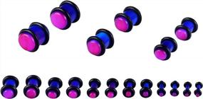 img 2 attached to 14G-00G Acrylic Spiral Tapers Plugs Ear Stretching Kit - Oyaface 54PC Small Gauges Body Piercing Set