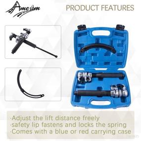 img 3 attached to Amerbm Heavy Duty Coil Spring Compressor Tool Set - Ultra Rugged, Durable Spring Compressor with Safety Guard and Carrying Case