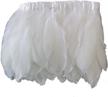 sowder duck goose feather trim fringe 2 yards (white) - elegant decoration for crafting and home décor projects logo