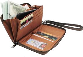 img 3 attached to Wallet Leather Holder Checkbook Organizer Women's Handbags & Wallets : Wallets