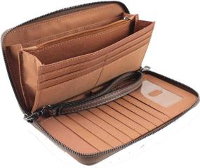 img 1 attached to Wallet Leather Holder Checkbook Organizer Women's Handbags & Wallets : Wallets