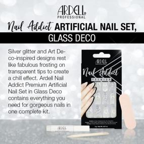 img 3 attached to Get Stunning Manicures With Ardell'S Glass Deco Premium Set Of 24 Artificial Nails - Easy To Use, Stylish Almond-Shaped Press-On Nails, Complete With Glue And Accessories