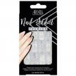 get stunning manicures with ardell's glass deco premium set of 24 artificial nails - easy to use, stylish almond-shaped press-on nails, complete with glue and accessories logo