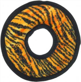 img 3 attached to TUFFY MEGA Ring: World'S Tuffest Soft Dog Toy - Durable, Strong & Tough. Interactive Play (Tug, Toss & Fetch). Machine Washable & Floats. Junior Tiger Size.