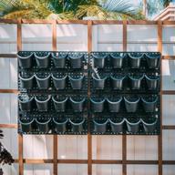 pro system-vertical wall planter- watex expandable green wall w/ built-in micro dripper 4 panels, total of 32 pots, us patented; bpa free planters logo