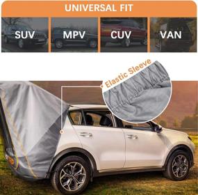 img 1 attached to Waterproof SUV Tailgate Tent with Awning Shade – Windproof Hatchback Camping Car Tent, Universal Fit for SUVs, Vans, MPVs, and CUVs