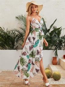 img 1 attached to Floerns Summer Floral Sleeveless V Neck Women's Clothing for Swimsuits & Cover Ups