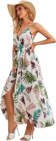 img 4 attached to Floerns Summer Floral Sleeveless V Neck Women's Clothing for Swimsuits & Cover Ups