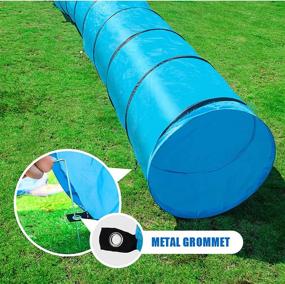 img 2 attached to 🐶 Ultimate Dog Tunnel 16.5ft Agility Training Tube Set with Bonus Frisbees and Carry Bag - Perfect for Cats and Dogs for Outdoor Training!