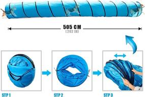 img 3 attached to 🐶 Ultimate Dog Tunnel 16.5ft Agility Training Tube Set with Bonus Frisbees and Carry Bag - Perfect for Cats and Dogs for Outdoor Training!