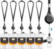 ktrio 5 pack of vertical clear plastic badge holders with retractable lanyards and breakaway reels - perfect for keys, school, and office use logo