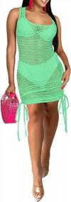 img 2 attached to Женское сексуальное прозрачное вязаное пляжное бикини, прозрачное длинное макси-платье для купания - SeNight