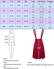 img 2 attached to Women'S Vintage High Waist A-Line Suspender Skirt Pinafore Pleated Dress