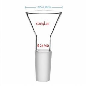 img 3 attached to Glass Short Stem Powder Funnel With 50Mm Top Outer Dimension, 24/40 Inner Joint Filter - StonyLab