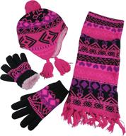 🧣 nice caps knitted fuchsia girls' accessories 9-12 years for cold weather логотип