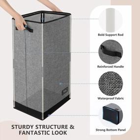 img 3 attached to Efficient & Stylish SOLEDI 100L Collapsible Laundry Hamper With Removable Bag For Clothes And Toys Storage