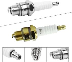 img 3 attached to 🛵 FLYPIG Z4C Spark Plug: High-Performance 2pcs for 49cc-80cc 2 Stroke Engine Motorized Bicycle, Bike, Moped & Scooter