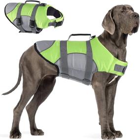 img 4 attached to Jacket Adjustable Reflective Boating Swimming Dogs