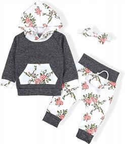 img 4 attached to Cute And Cozy: Toddler And Infant Girl Clothes With Hoodie Tops