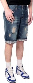 img 1 attached to Stay Stylish In The Summer With Betusline Men'S Distressed Denim Shorts
