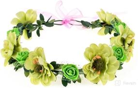img 2 attached to Adjustable Hair Care - June Bloomy Flower Headband: Enhancing your Hair Accessories Game