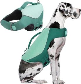 img 4 attached to 🐶 FUAMEY Dog Life Jacket: Adjustable Swimming Suit with Rescue Handle, Reflective Water Safety Preserver for Small Medium Large Dogs