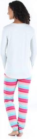 img 3 attached to Women'S Long Sleeve Knit Pajama Set - Sleepyheads