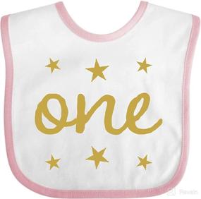 img 2 attached to 🎉 Inktastic 1st Birthday Outfit 1 Gold Baby Bib: Celebrate a Golden Milestone in Style!