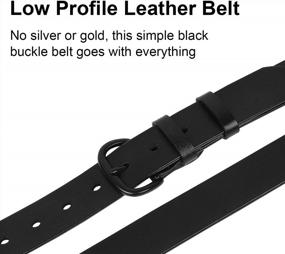 img 2 attached to Black Leather Belt For Women With Buckle - Casual And Stylish Jeans Waist Belts Featuring Black Metal Buckle By SANSTHS