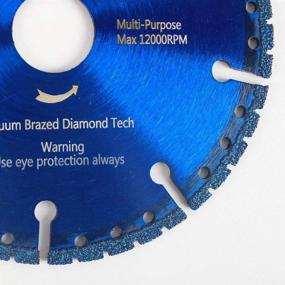 img 1 attached to Versatile And Durable Diamond Cutting Blade: Raizi Vacuum Brazed Multi-Purpose 4.5-9 Inch