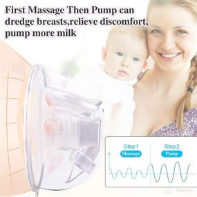img 1 attached to 🤱 Double Wearable Breast Pump: Portable Electric Breastfeeding Pump with 4 Modes & 9 Levels Milk Extractor + Massage for Moms
