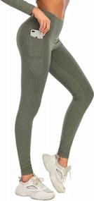img 4 attached to Women'S Thermal Running Pants: High Waisted Cold Weather Leggings With Pockets For Cycling, Workouts & More!