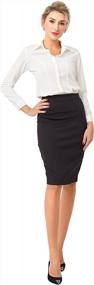 img 2 attached to Marycrafts Women'S Work Office Business Pencil Skirt