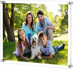 img 4 attached to 18X24 Wall Mount Acrylic Floating Frameless Picture Frame For Poster Photography - Double Panel (20.5X26.5 Inch Full Frame)