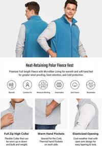 img 2 attached to TSLA Men'S Full Zip Polar Fleece Vest: The Ideal Sleeveless Winter Jacket For Outdoor Enthusiasts