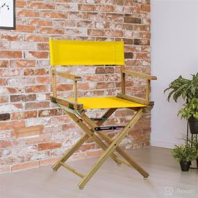 img 1 attached to 🪑 Casual Home Director Chair Canvas, 18.5"W x 16"D, Gold - Stylish and Lightweight Seating Option