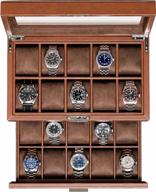 keep your precious watches safe and organized with rothwell 20 slot leather watch box - stylish and secure luxury watch display case for men and women logo