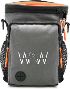 img 4 attached to 🐺 Wolf in Winter© Neoprene Split-Top Pet Treat Pouch Bag - Stylish & High-Quality Dog Training Treat Pouch with XL Shoulder Strap, Belt, Clip & Exterior Storage Pocket