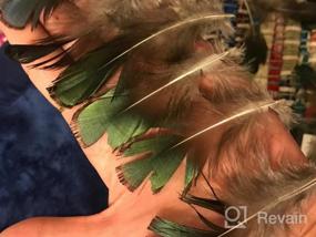 img 7 attached to LolliBeads (TM) 20 Pcs Green Lady Amherst Bronze Iridescent Plumage Feathers Inches Long 2-3 Inches