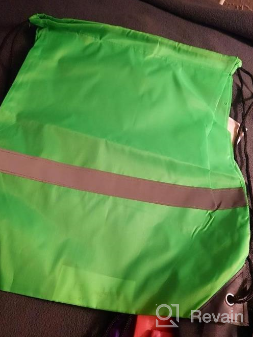 img 1 attached to Reflective Drawstring Backpacks In Bulk For Kids, Women, And Men - Perfect Cinch Bags With Extra Strings review by Jeff Johnson